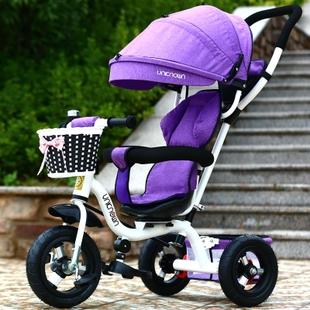 儿童三轮车大靠背宝宝脚踏车1-3-6岁婴儿童手推车小孩自行车包邮